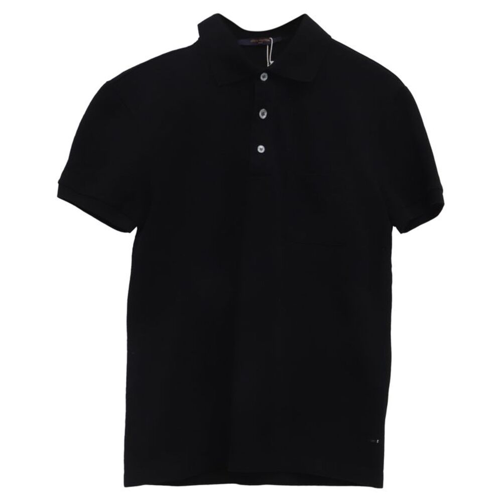 Louis Vuitton Short-Sleeved Polo Shirt in Black Cotton